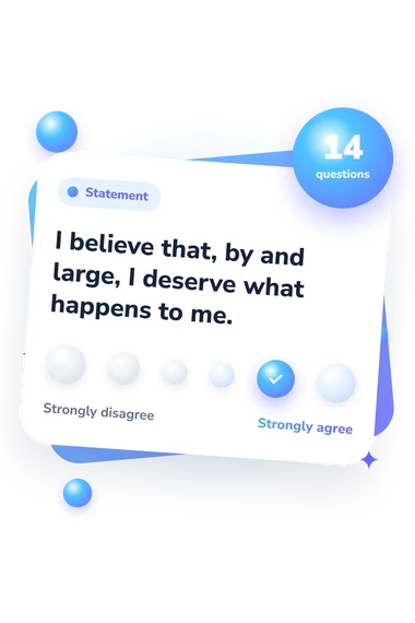Personal Belief in a Just: agreement scale card