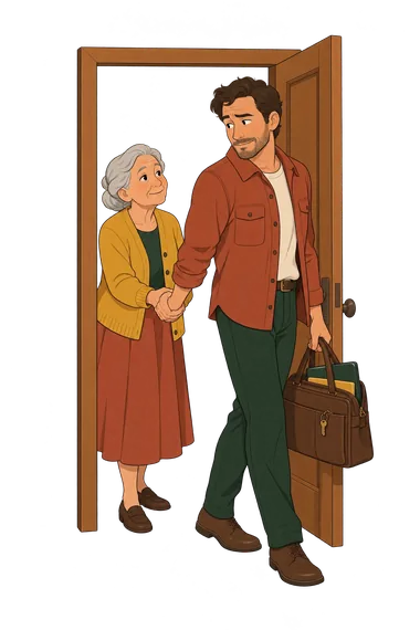 Test de valores: irse o quedarse Test de valores: el maletín o su abuela