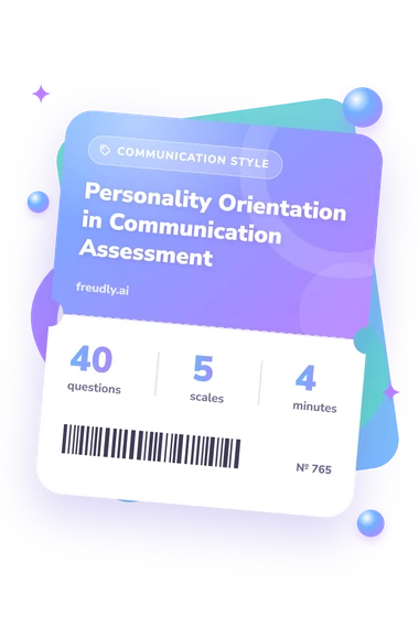 Personality Orientation in Communication: test ticket with numbers