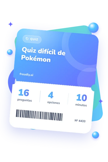 Quiz difícil de Pokémon: billete del test