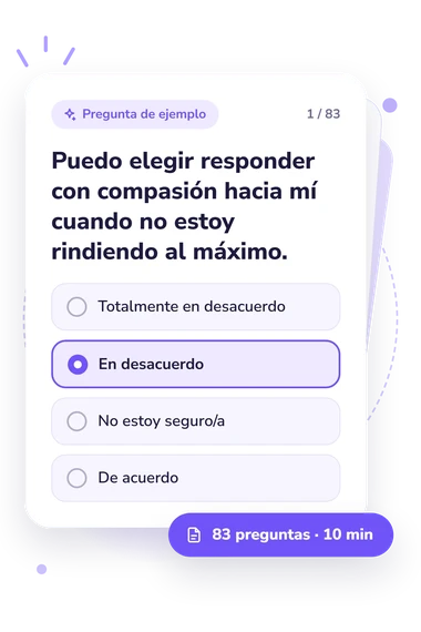 Quiz de inteligencia positiva (PQ): tarjeta con pregunta