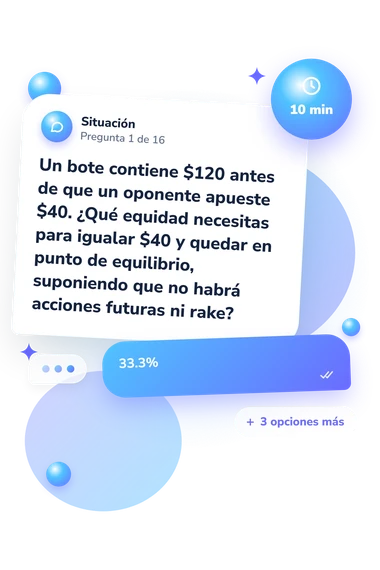 Test cuestionario sobre pot odds: situación y respuestas
