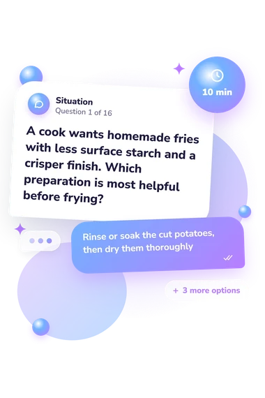 Potato Quiz: what would you do Potato Quiz: situation and reply bubbles