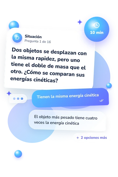 Test cuestionario sobre energía potencial: situación y respuestas
