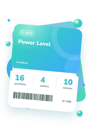 Power Level Quiz: questions, options and minutes Power Level Quiz: test ticket with numbers