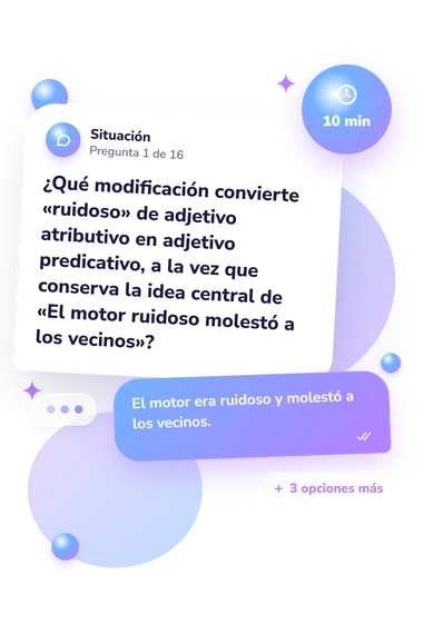 Test cuestionario sobre adjetivos predicativos: qué harías tú Test cuestionario sobre adjetivos predicativos: situación y respuestas