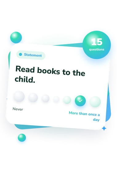 Preschool Parental Involvement Scale: from disagree to agree Preschool Parental Involvement Scale Test: agreement scale card