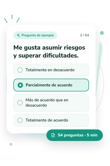 Test coping proactivo, PCI: pregunta y respuestas Test coping proactivo, PCI: tarjeta con pregunta