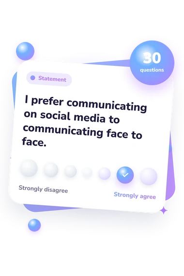 Problematic Social Media Use: from disagree to agree Problematic Social Media Use Scale: agreement scale card