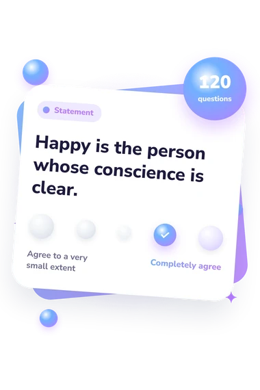Proverbs Test: from disagree to agree Proverbs Test: agreement scale card