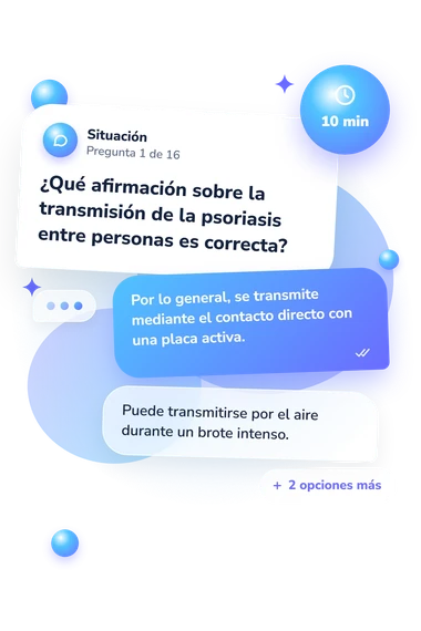 Test cuestionario sobre psoriasis: situación y respuestas