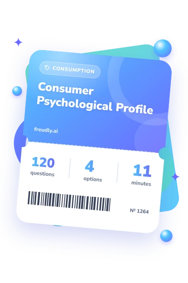 Consumer Psychological Profile Test: test ticket with numbers