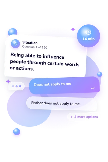 Psychological Readiness for Management: situation and reply bubbles