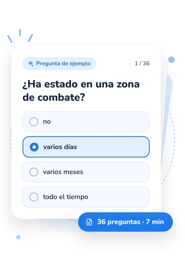 Test cuestionario sobre amenazas: tarjeta con pregunta