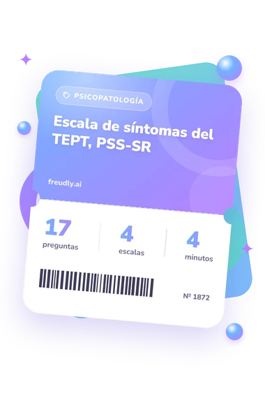 Test escala de síntomas: billete del test