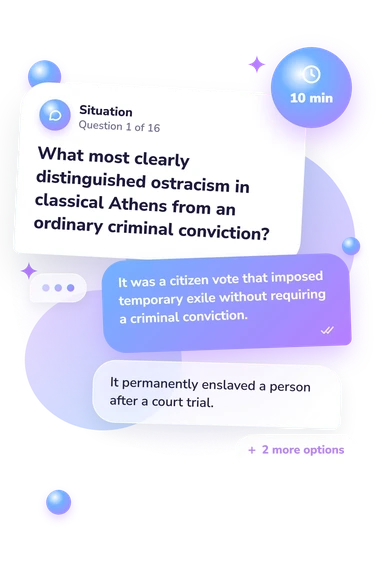 Punishment Quiz: situation and reply bubbles