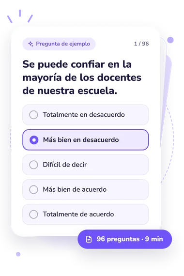 Test calidad de las relaciones: tarjeta con pregunta
