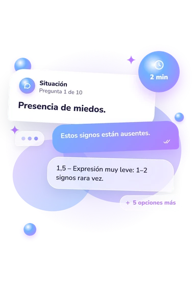 Test escala de evaluación cuantitativa: situación y respuestas