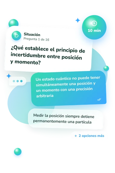Test cuestionario de mecánica cuántica: situación y respuestas
