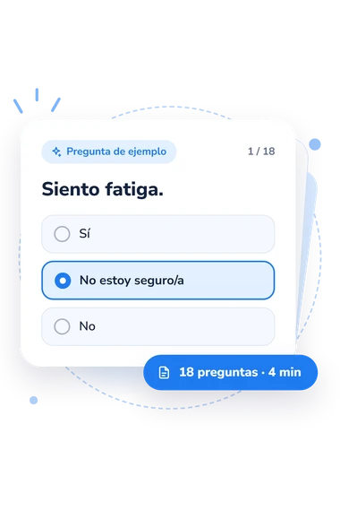 Test cuestionario para evaluar: pregunta y respuestas Test cuestionario para evaluar: tarjeta con pregunta