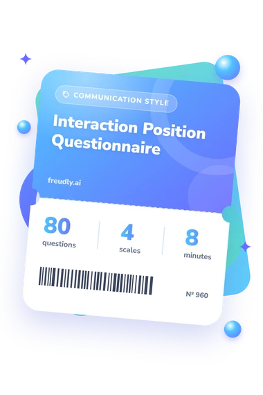 Interaction Position Questionnaire Test: test ticket with numbers