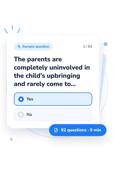 Teacher Questionnaire on First-Grade: answers to choose from Teacher Questionnaire on First-Grade Student: sample question card