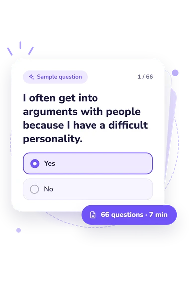 Psychological Difficulties Questionnaire Test: answers to choose from Psychological Difficulties Questionnaire Test: sample question card