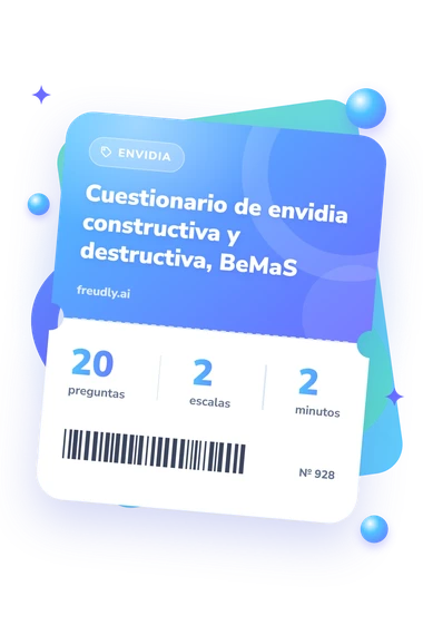Test cuestionario de envidia constructiva: billete del test
