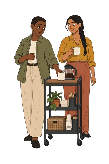 Test de racismo: dos compañeros comparten un café