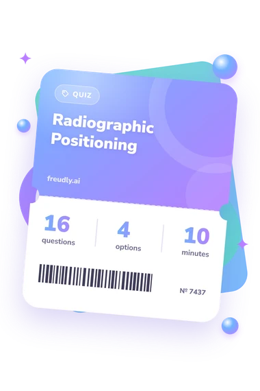 Radiographic Positioning Quiz: test ticket with numbers