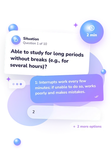 Reactivity Rating Scale Test: what would you do Reactivity Rating Scale Test: situation and reply bubbles