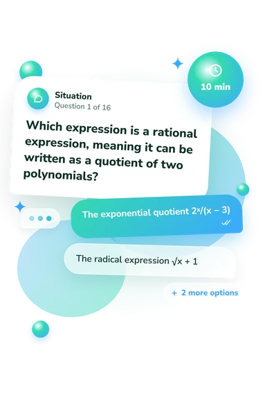 Rational Expressions Quiz: what would you do Rational Expressions Quiz: situation and reply bubbles