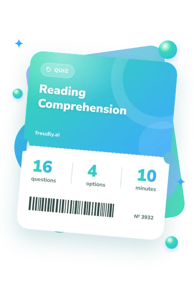 Reading Comprehension Quiz: test ticket with numbers