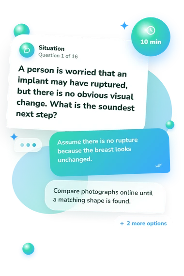 Real or Fake Breast: situation and reply bubbles