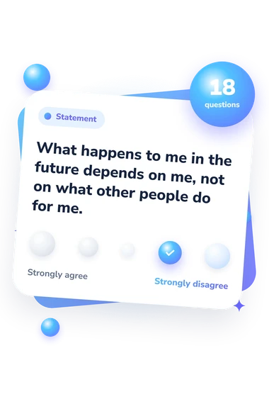 Recovery Locus of Control: from disagree to agree Recovery Locus of Control Scale: agreement scale card