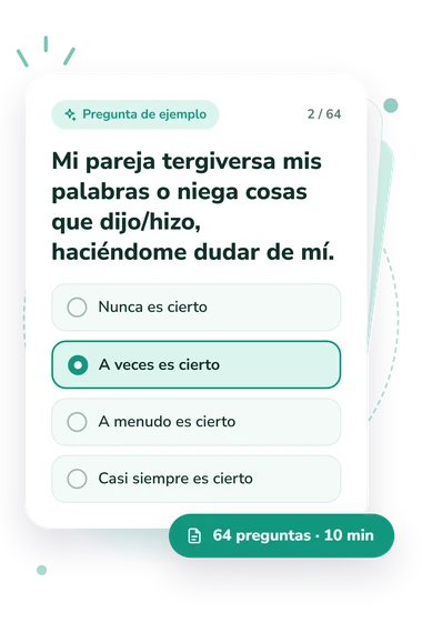 Quiz de banderas rojas: tarjeta con pregunta