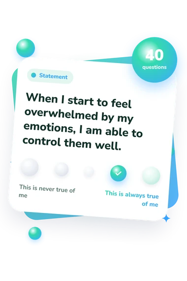 Emotion Regulation and Management: from disagree to agree Emotion Regulation and Management Test: agreement scale card