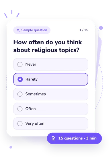 Centrality of Religiosity Scale: answers to choose from Centrality of Religiosity Scale (CRS): sample question card