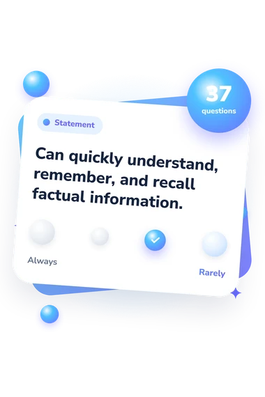Renzulli Rating Scales Test: agreement scale card