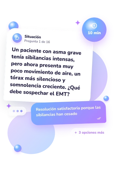 Quiz para EMT sobre emergencias: situación y respuestas