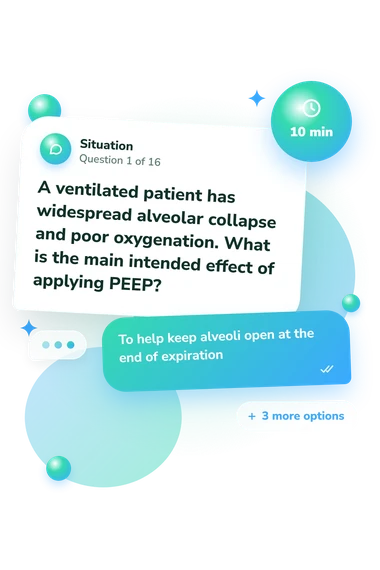 Respiratory Therapy Quiz: what would you do Respiratory Therapy Quiz: situation and reply bubbles