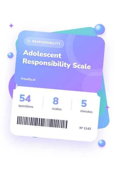 Adolescent Responsibility Scale Test: questions, scales and minutes Adolescent Responsibility Scale Test: test ticket with numbers