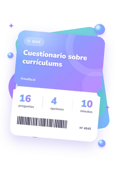 Test cuestionario sobre currículums: billete del test
