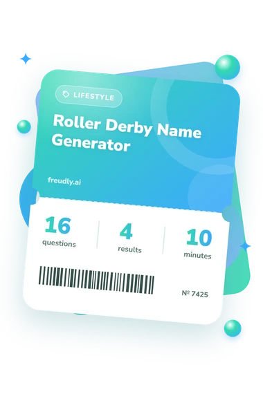 Roller Derby Name Generator: questions, results and minutes Roller Derby Name Generator: test ticket with numbers