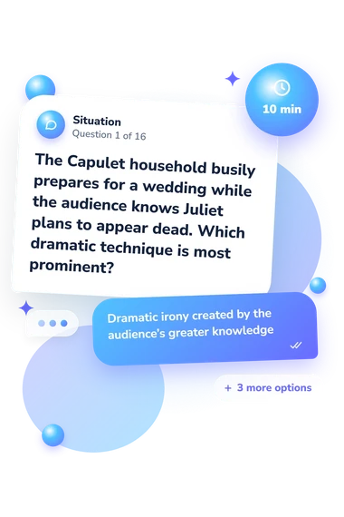 Romeo and Juliet Act: situation and reply bubbles