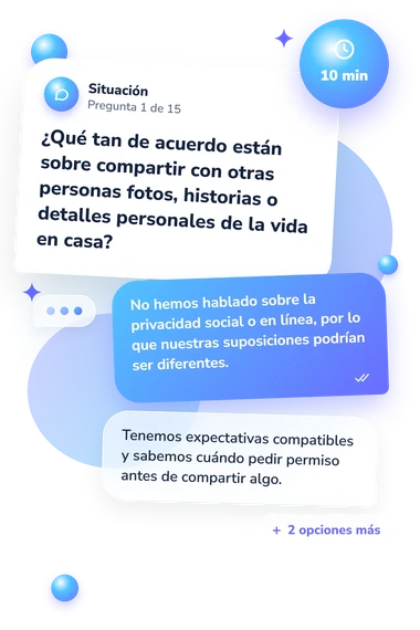 Test cuestionario de compatibilidad entre: situación y respuestas