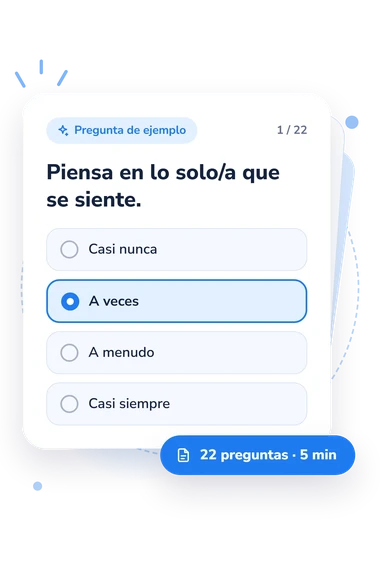 Test escala de rumiación, RRS: tarjeta con pregunta