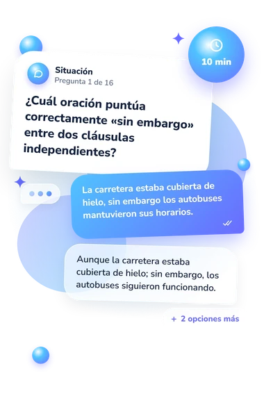 Test cuestionario sobre oraciones unidas: situación y respuestas