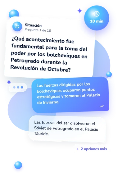 Test cuestionario sobre la Revolución: situación y respuestas