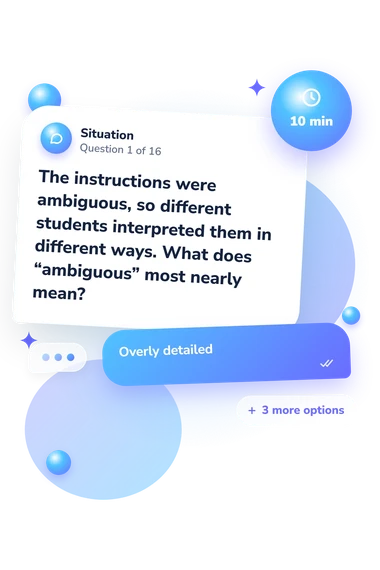 SAT Vocab Quiz: situation and reply bubbles